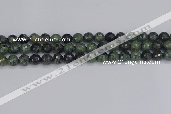 CKJ312 15.5 inches 8mm faceted round kambaba jasper beads