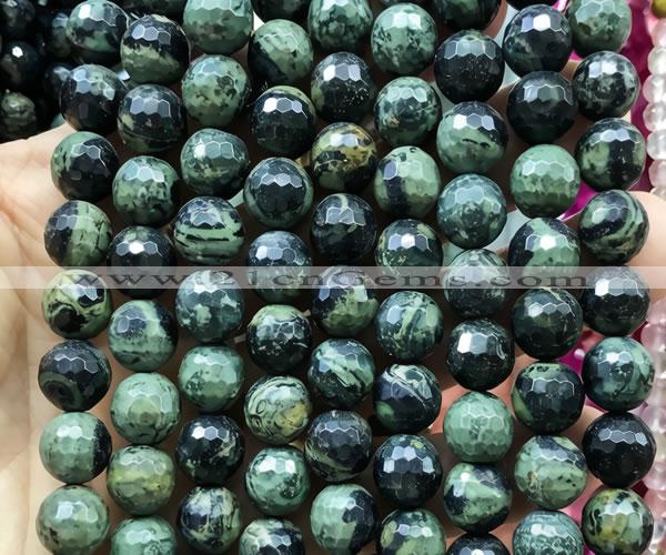 CKJ337 15 inches 12mm faceted round kambaba jasper beads wholesale