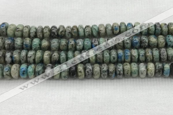 CKJ436 15.5 inches 5*8mm - 5*9mm rondelle natural k2 jasper beads
