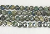 CKJ489 15.5 inches 10mm flat round natural k2 jasper beads