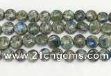 CKJ490 15.5 inches 11mm flat round natural k2 jasper beads