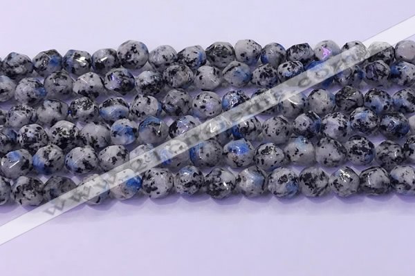 CKJ707 15.5 inches 8mm faceted nuggets imitation k2 jasper beads