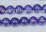 CKQ101 15.5 inches 6mm round AB-color dyed crackle quartz beads