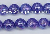 CKQ103 15.5 inches 10mm round AB-color dyed crackle quartz beads