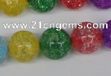 CKQ18 15.5 inches 18mm round dyed crackle quartz beads wholesale