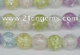 CKQ23 15.5 inches 10mm round dyed crackle quartz beads wholesale