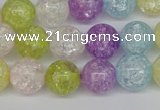 CKQ24 15.5 inches 12mm round dyed crackle quartz beads wholesale