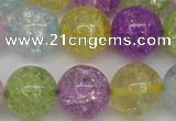 CKQ26 15.5 inches 16mm round dyed crackle quartz beads wholesale