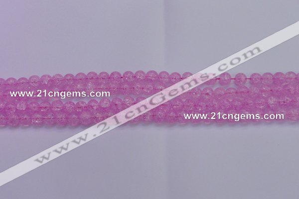 CKQ301 15.5 inches 6mm round dyed crackle quartz beads wholesale