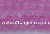 CKQ302 15.5 inches 8mm round dyed crackle quartz beads wholesale