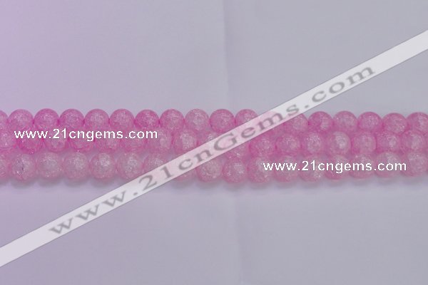 CKQ304 15.5 inches 12mm round dyed crackle quartz beads wholesale