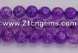 CKQ308 15.5 inches 6mm round dyed crackle quartz beads wholesale