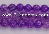 CKQ308 15.5 inches 6mm round dyed crackle quartz beads wholesale