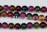 CKQ31 15.5 inches 6mm round dyed crackle quartz beads wholesale