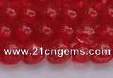 CKQ317 15.5 inches 10mm round dyed crackle quartz beads wholesale