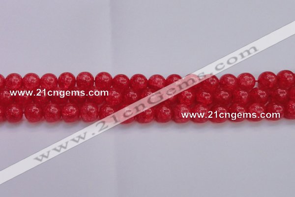 CKQ319 15.5 inches 14mm round dyed crackle quartz beads wholesale