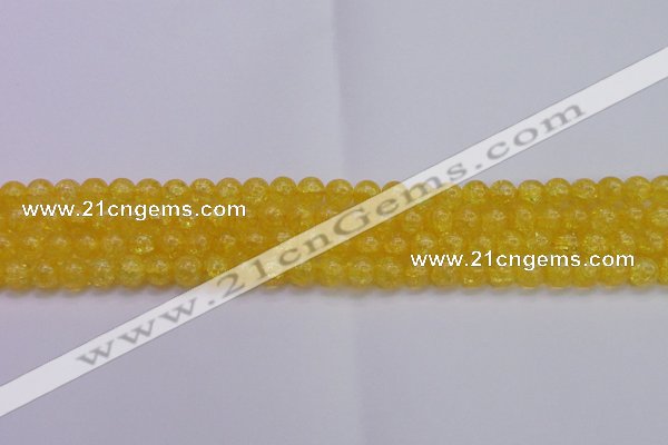 CKQ323 15.5 inches 8mm round dyed crackle quartz beads wholesale