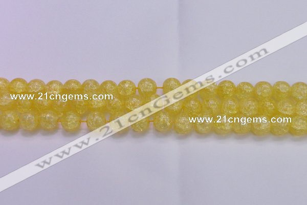 CKQ326 15.5 inches 14mm round dyed crackle quartz beads wholesale