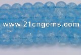 CKQ329 15.5 inches 6mm round dyed crackle quartz beads wholesale