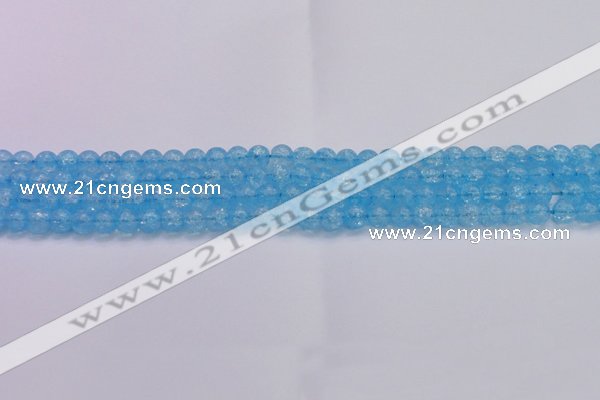 CKQ329 15.5 inches 6mm round dyed crackle quartz beads wholesale