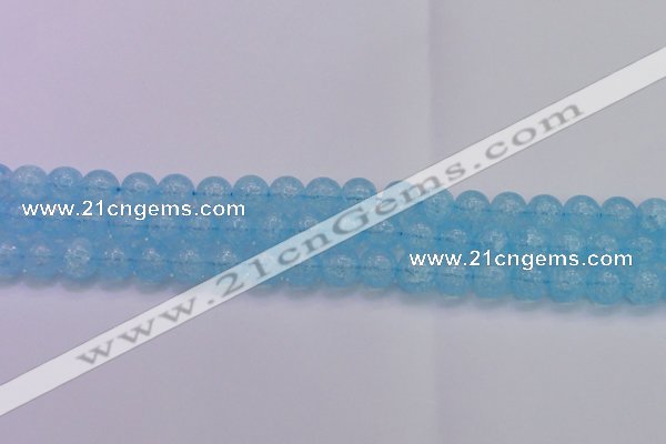 CKQ332 15.5 inches 12mm round dyed crackle quartz beads wholesale