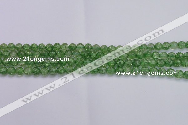 CKQ336 15.5 inches 6mm round dyed crackle quartz beads wholesale