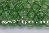 CKQ337 15.5 inches 8mm round dyed crackle quartz beads wholesale