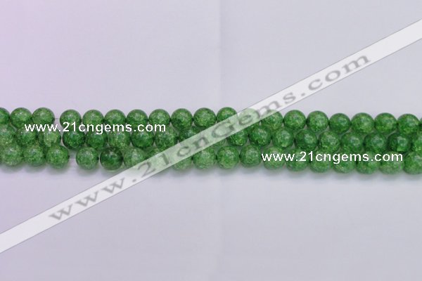 CKQ338 15.5 inches 10mm round dyed crackle quartz beads wholesale