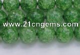 CKQ339 15.5 inches 12mm round dyed crackle quartz beads wholesale