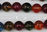 CKQ34 15.5 inches 12mm round dyed crackle quartz beads wholesale