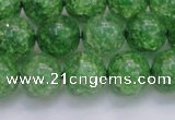 CKQ340 15.5 inches 14mm round dyed crackle quartz beads wholesale