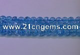 CKQ363 15.5 inches 10mm round dyed crackle quartz beads