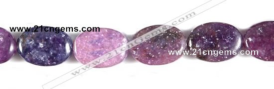 CKU02 15 inches 10*14mm oval purple kunzite beads Wholesale