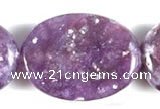 CKU03 15 inches 13*18mm oval purple kunzite beads Wholesale