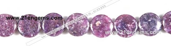 CKU04 15 inches 16mm coin purple kunzite beads wholesale