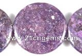 CKU06 15 inches 30mm coin purple kunzite beads wholesale