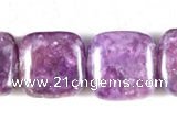 CKU07 15 inches 10*10mm square purple kunzite beads wholesale