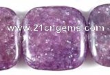 CKU08 15 inches 16*16mm square purple kunzite beads wholesale