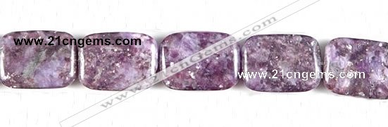 CKU11 15 inches 18*25mm rectangle purple kunzite beads wholesale