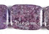 CKU12 15 inches 22*30mm rectangle purple kunzite beads wholesale