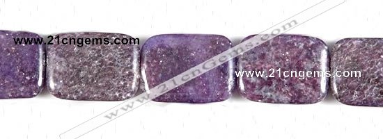 CKU12 15 inches 22*30mm rectangle purple kunzite beads wholesale