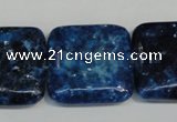 CKU120 15.5 inches 25*25mm square dyed kunzite beads wholesale