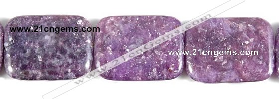 CKU14 15 inches 30*40mm rectangle purple kunzite beads wholesale