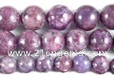 CKU16 15 inches 8mm,10mm & 12mm round purple kunzite beads