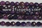CKU20 15.5 inches 4mm faceted round purple kunzite beads wholesale