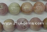 CKU207 15.5 inches 14mm round pink kunzite beads wholesale