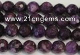 CKU22 15.5 inches 8mm faceted round purple kunzite beads wholesale