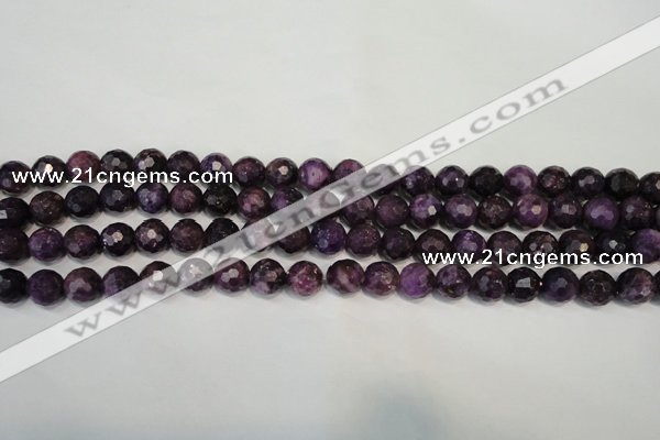 CKU23 15.5 inches 10mm faceted round purple kunzite beads wholesale