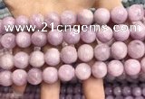 CKU323 15.5 inches 12mm round natural pink kunzite beads