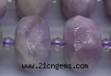 CKU350 15 inches 10*16mm faceted rondelle kunzite beads